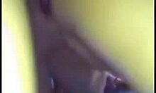 girlfriend in purple panties rides and gets fucked in close-up homemade video
