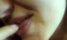 Dark-Haired Slut Sucking Chubby Fingers In POV!