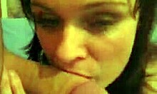 russian brunette beauty sucking big cock with piercing and being naughty