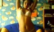 i watch teen in white lingerie prancing solo