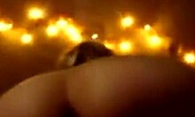 Big Ass Blond Wife Enjoys Holiday Fun in Garter Belt.