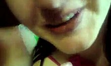 Dark-Haired Slut Sucking Chubby Fingers In POV!