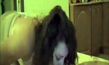 mature brunette banged doggy style on cam