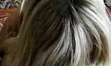 Wow, this long-haired blonde with bangs deepthroats a dick in POV before a cumshot!