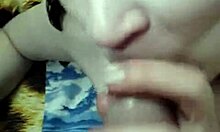 Amateur Blowjob Video Featuring Dark-Haired Slut In Close-Up