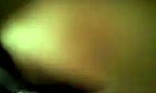 scrawny brunette worships bent dick in pov