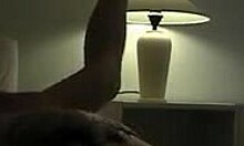 Amateur girl with small perky tits gets her face brutally fucked in the bedroom during acrobatic blowjob session