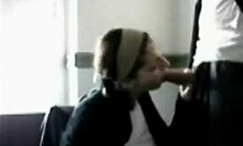 Brunette Face-Fucked Outdoors Cumshot