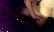 Mature amateur strips on webcam, flashing big tits