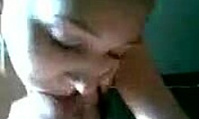 POV blowjob from ponytailed brunette bombshell drives me wild with lust