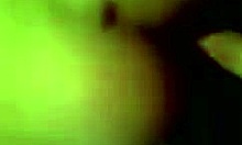 scrawny brunette worships bent dick in pov