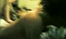 Busty Brunette in Homemade Scene on Bed