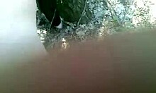 she moans while he fucks her tight ass outdoors close-up