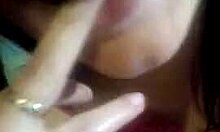 Dark-Haired Slut Sucking Chubby Fingers In POV!