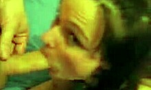 russian brunette beauty sucking big cock with piercing and being naughty