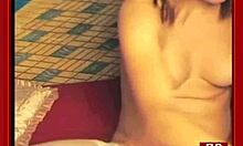 White stockings blonde teasing her own juicy pussy