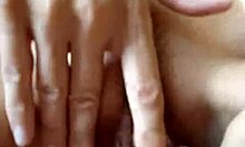 Dark-haired mature housewife masturbates with tiny dong in pov close-up