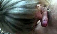 Wow, this long-haired blonde with bangs deepthroats a dick in POV before a cumshot!