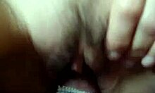 Dark-haired mature housewife masturbates with tiny dong in pov close-up