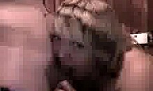 This blond beauty can't wait to suck that fat cock