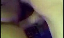 girlfriend in purple panties rides and gets fucked in close-up homemade video