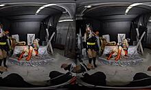 superhero chicks kiss while boyfriend watches