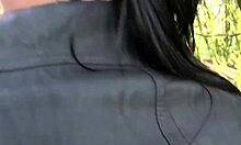 Tattooed Brunette Gets Outdoors Cock Time