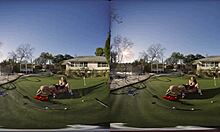 Sweet Brunette Lesbians Finger and Lick Outdoors in HD