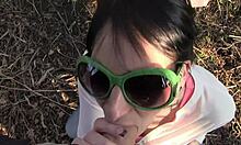 Tattooed Brunette Gets Outdoors Cock Time