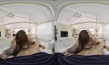 I watch my girlfriends share a big cock in POV, it's so hot!