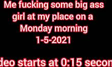 Ebony BBW takes big black cock doggystyle