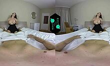 this redhead rides cock in vr, cumshot on tits