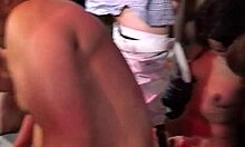 Hey, Debby and Scarlett are being shared between multiple men in stockings and heels