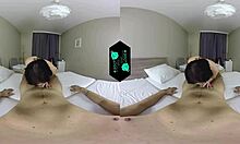 Tattooed brunette sucks and rides in VR POV