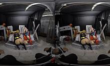 superhero chicks kiss while boyfriend watches