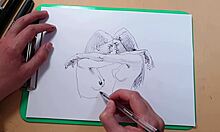 Two Beautiful Sexy Girls Sketch with Ballpoint Pen