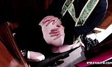 Satine Spark faces unexpected encounter in church gloryhole POV