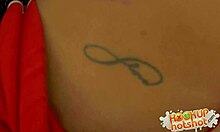 Pigtailed Charlotte feels every finger from her man