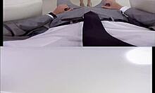 vr horny brunette climbs on top of her mans cock