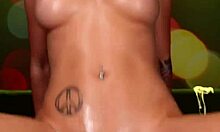 horny blonde stevie with tattoos rides her toy solo, naked and slutty with tan lines