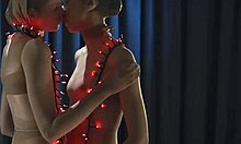 santa's little helpers kissing and caressing