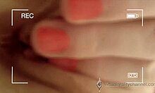 cute teen films herself fingering shaved pussy in bath