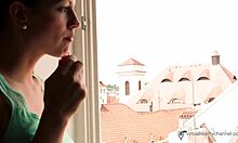 Taking Up A Comfy Position In Order To Please Herself With Fingering And Moaning