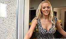 Seductive Blonde MILF Fingers Herself Boldly In The Kitchen