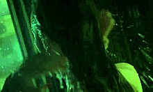 Cock Hungry Brunette Slut Sucks in Intense Shower Bath