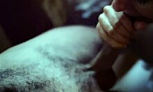 skinny cute babe gives boyfriend tender oral loving