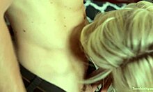 Horny Slut Gets Deepthroat Blowjob in Car