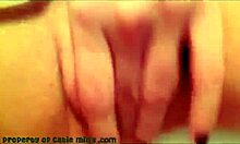 Young brunette fingers herself naked in bath toys!