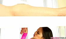 hey, can this horny Latina handle that thick shaft?