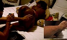 Yo, watch ebony Monique get her juicy pussy slammed in bed